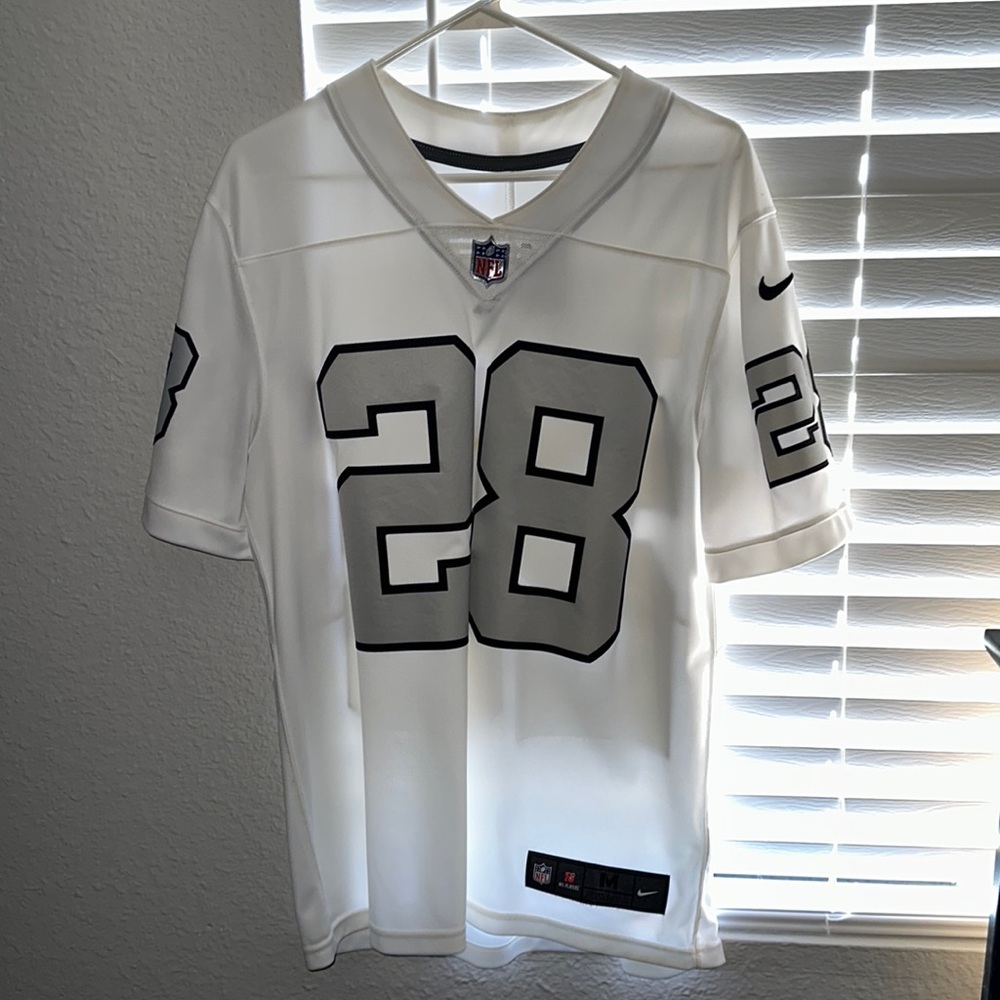 Nike raiders Josh Jacobs #28 Away Jersey.